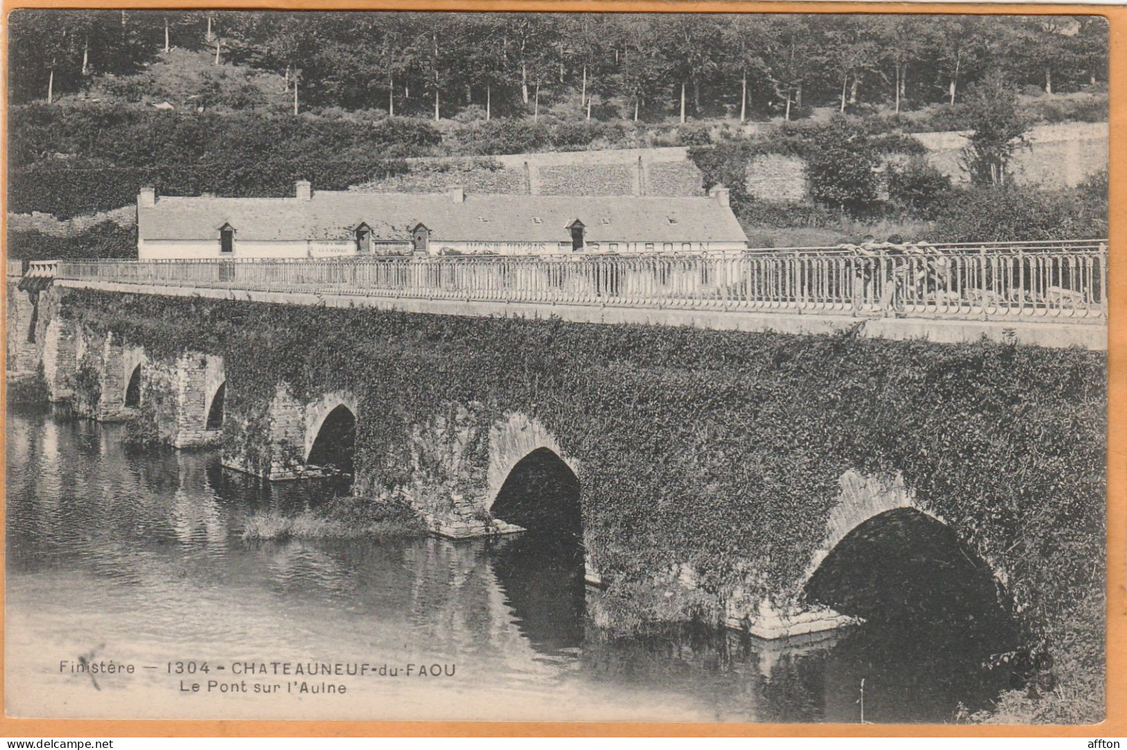 Châteauneuf-du-Faou France 1908 Postcard - Châteauneuf-du-Faou