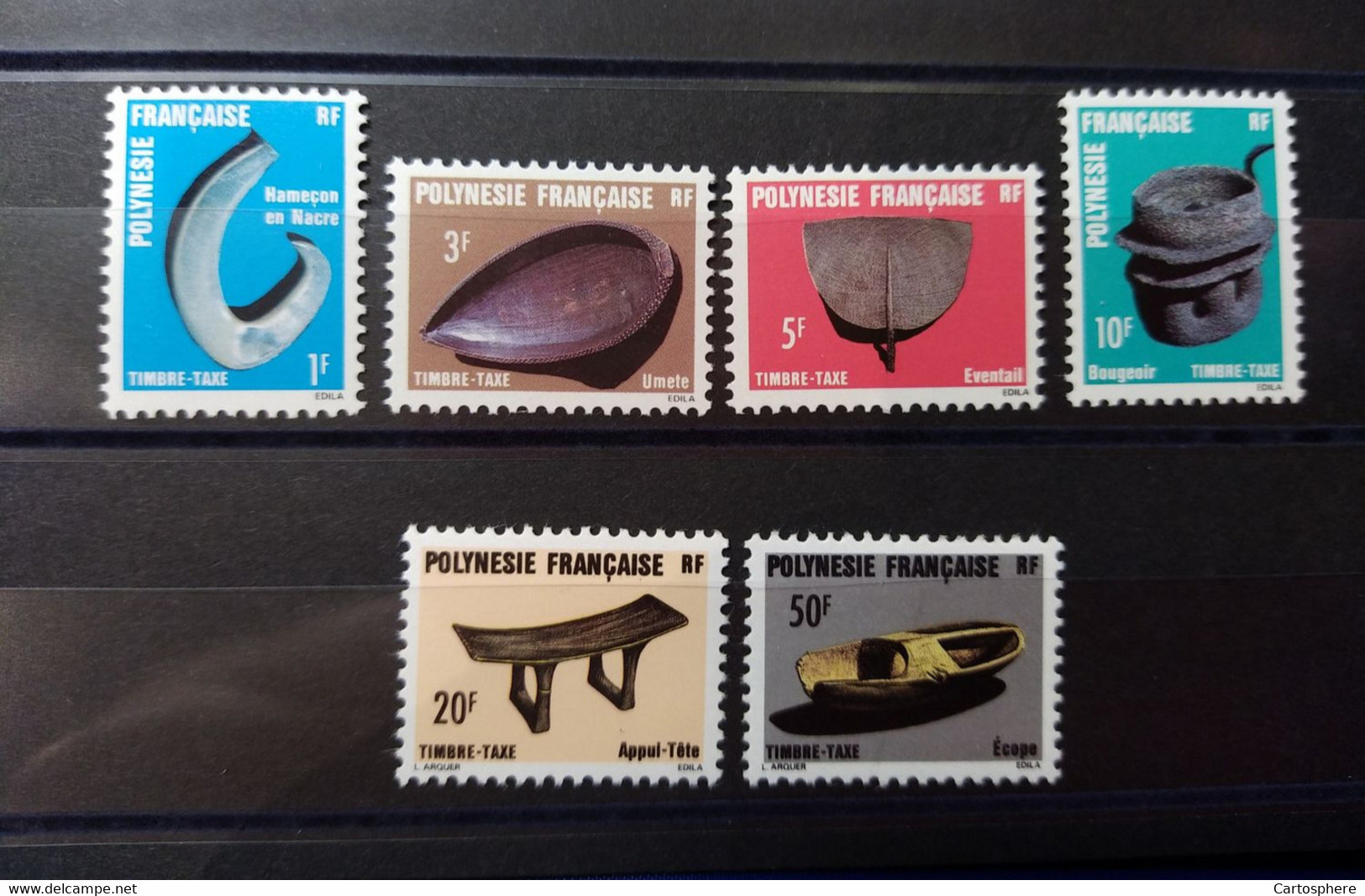 POLYNESIE 1984-87 - Yv. Taxe 4 à 9 ** Cote= 3,45 EUR - Série Artisanat (6 Val.) - Timbres-taxe