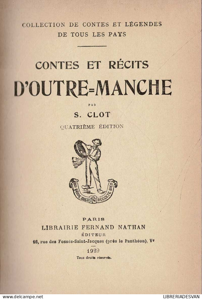 Contes Et Recits D'Outre-Manche - S. Clot - Otros & Sin Clasificación