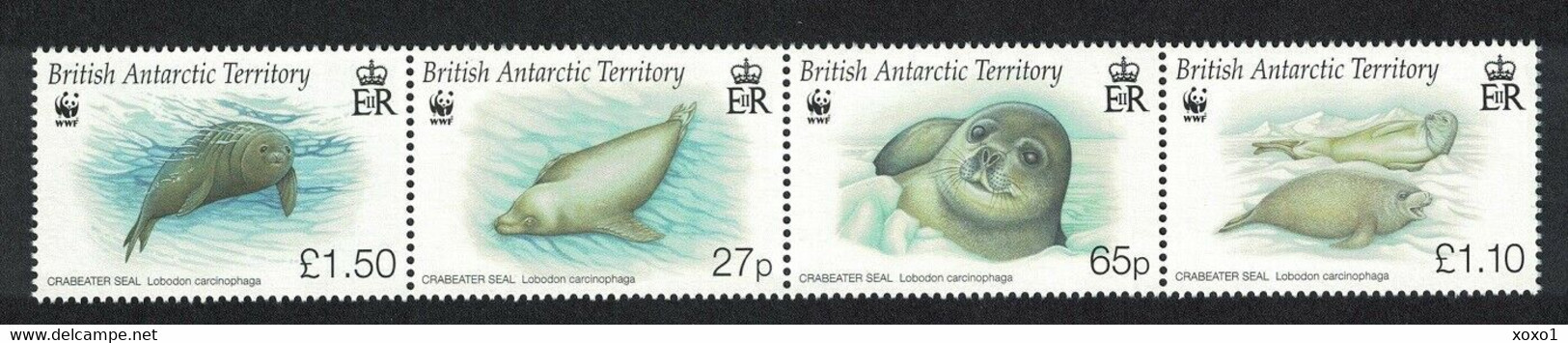 British Antarctic Territory (BAT) 2009 MiNr. 505 - 508 WWF Marine Life Crabeater Seal 4v  MNH**  20.00 € - Nuevos
