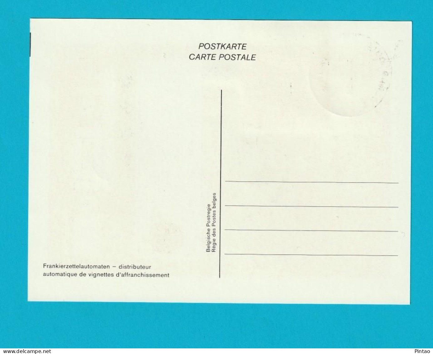 PCM0246- BÉLGICA 1984- POSTAL MÁXIMO (ETIQUETAS ATM)_ 4700 Eupen 1 - Covers & Documents