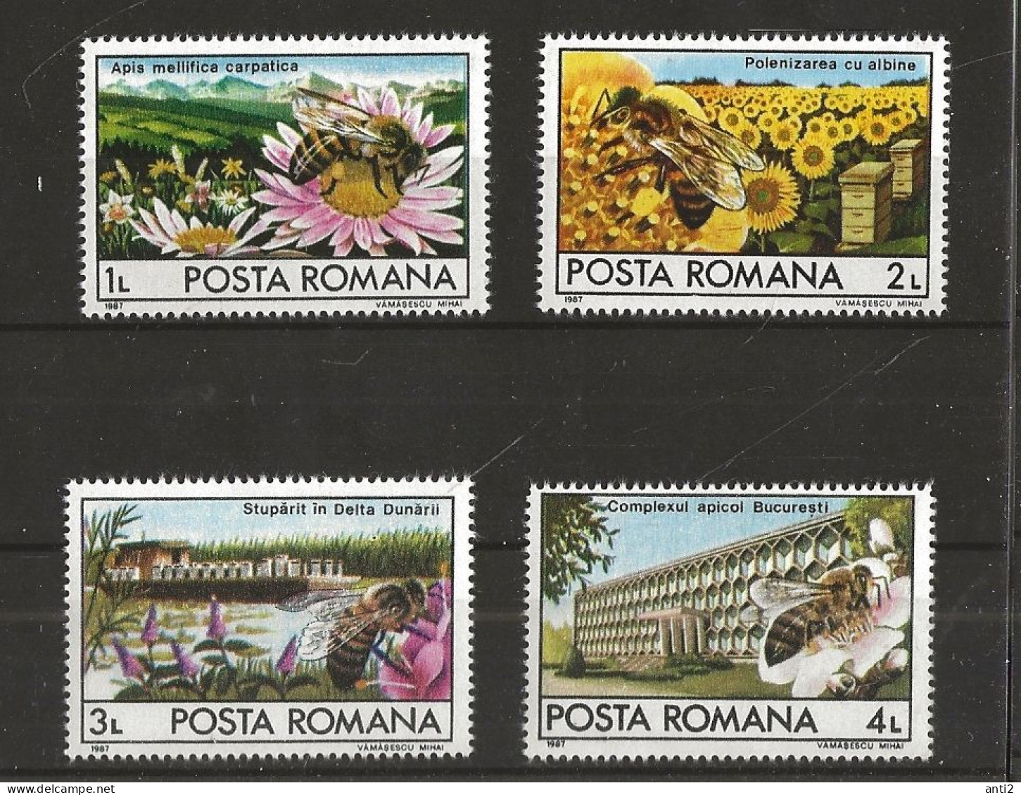 Romania 1987 Beekeeping In Romania, Bees Mi 4407 - 4410   MNH(**) - Ungebraucht