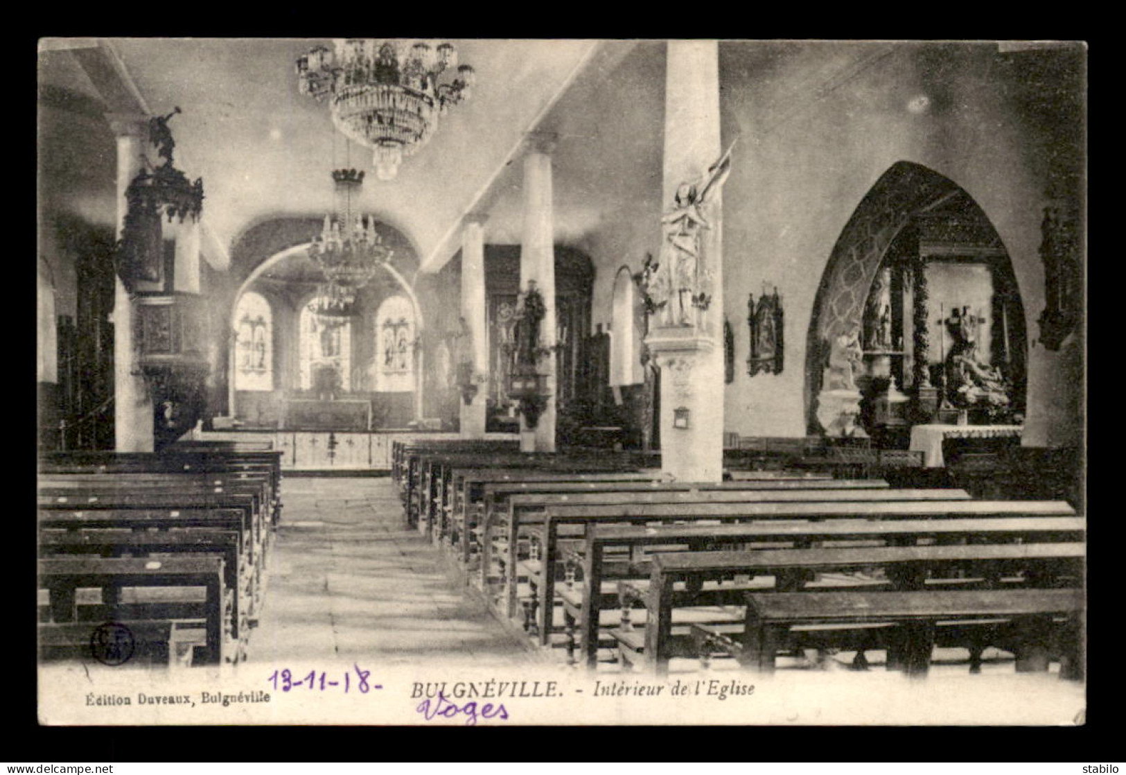 88 - BULGNEVILLE - INTERIEUR DE L'EGLISE - Bulgneville