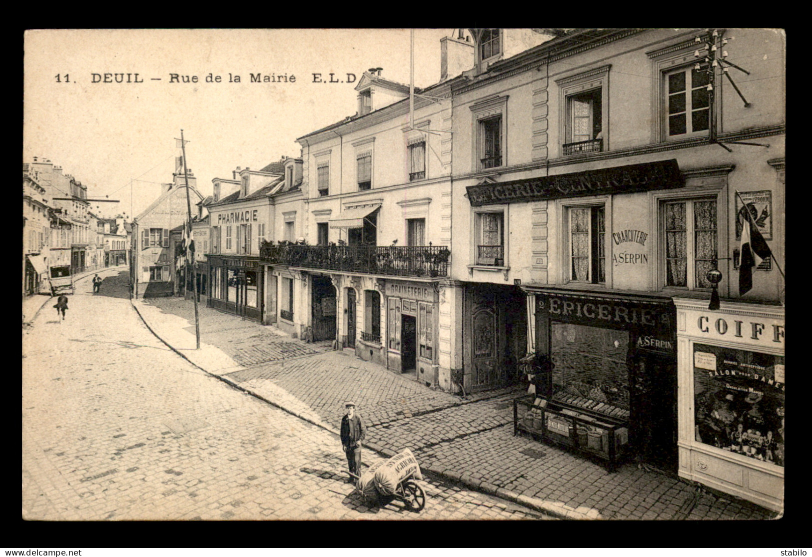 95 - DEUIL-LA-BARRE - RUE DE LA MAIRIE - EPICERIE A. SERPIN - Deuil La Barre