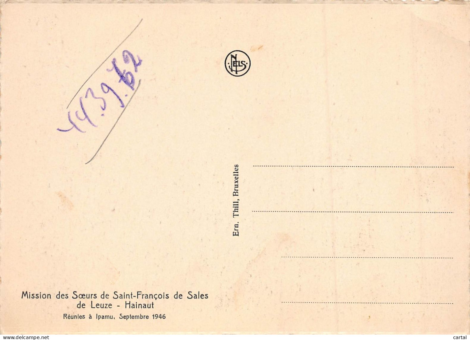CPM - LEUZE - Mission Des Surs De Saint-François De Sales - Réunies à Ipamu, Septembre 1946 - Leuze-en-Hainaut
