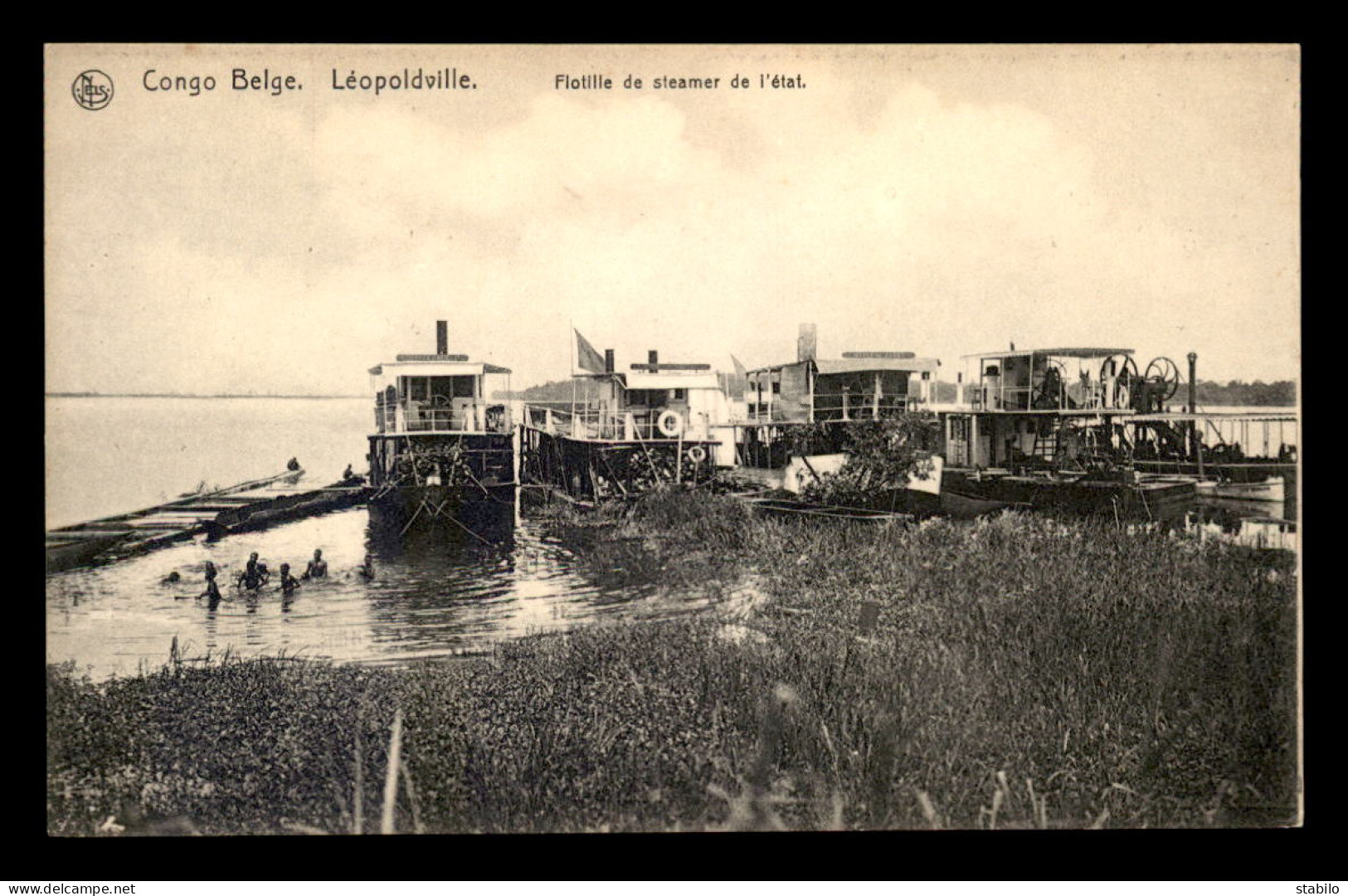 CONGO KINSHASA - LEOPOLDVILLE - FLOTILLE DE STEAMER DE L'ETAT - Kinshasa - Léopoldville