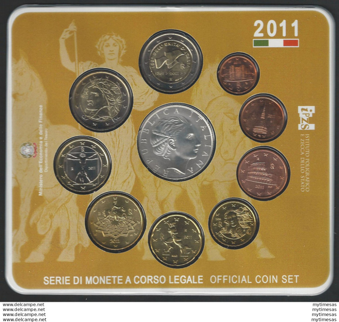 2011 Italia Divisionale 10 Monete FDC In Blister - Italien