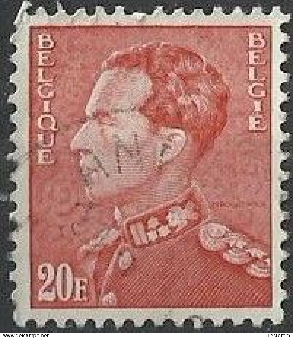 Belgie Belgique 1936 N°435 Poortman Gestempeld 20 Fr - 1936-51 Poortman