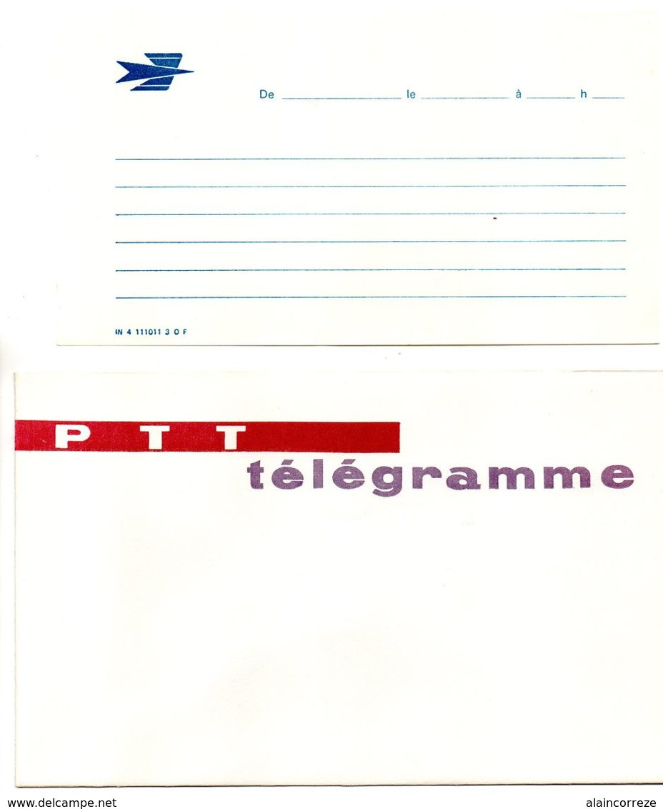 Télégramme Français Illustré : Référence LXG. Dessin De Jean Picart Le Doux, Mariage, Amour + Enveloppe + Feuillet - Telegraph And Telephone
