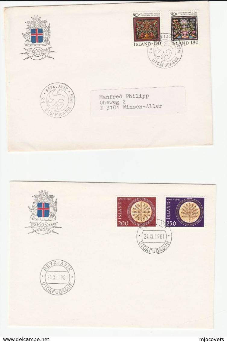 5 ICELAND  FDCs 1978 - 1981   Fdc Cover Stamps - FDC