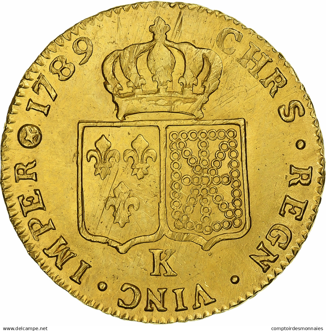 France, Louis XVI, Double Louis D'or à La Tête Nue, 1789, Bordeaux, Or, TTB+ - 1774-1791 Lodewijjk XVI