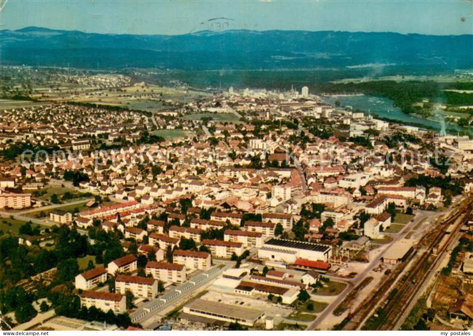 73740494 Rheinfelden Baden An Der Landesgrenze Deutschland-Schweiz Fliegeraufnah - Rheinfelden