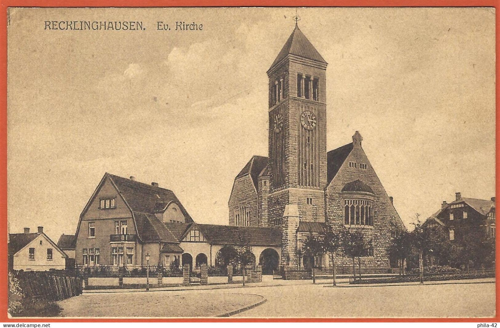 Deutschland - Kirche Reckinghausen - Geschriebene Postkarte 1929 - Guter Zustand - Recklinghausen