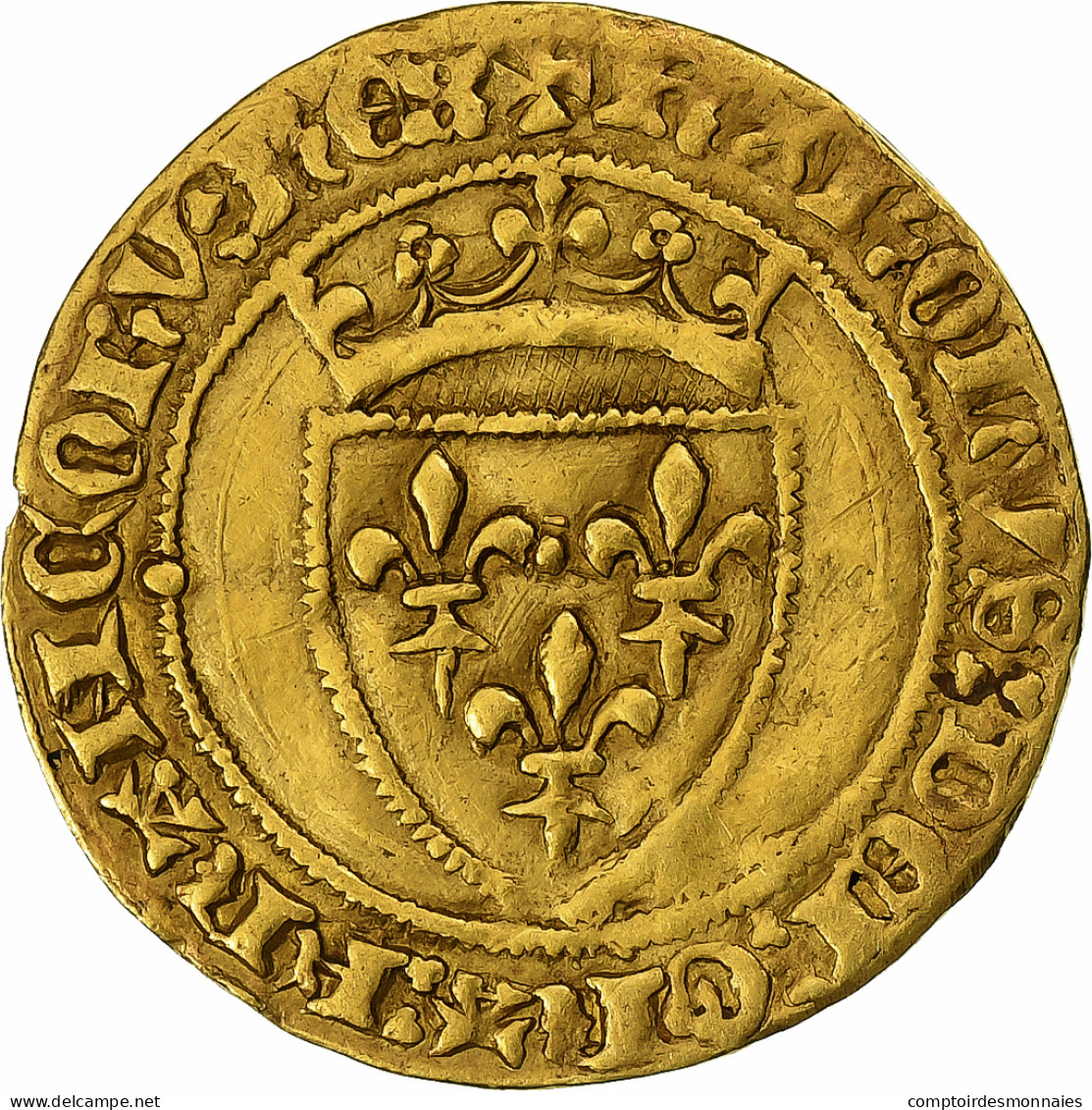 France, Charles VII, 1/2 ECU D'or, 1438-1461, Paris, Or, TTB, Duplessy:513 - 1422-1461 Charles VII Le Victorieux