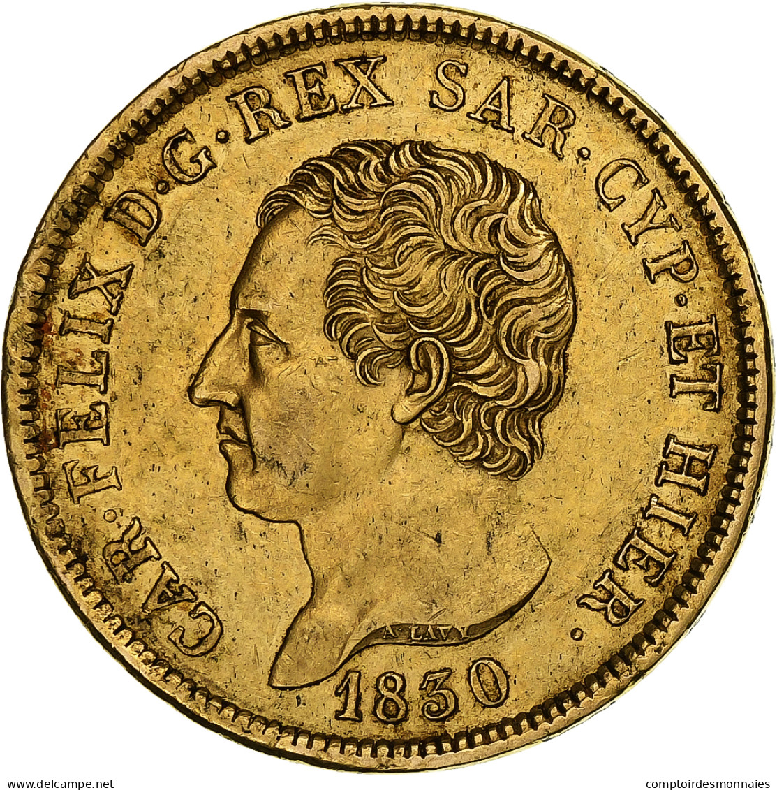 Royaume De Sardaigne, Carlo Felice, 80 Lire, 1830, Genoa, Or, TTB+, KM:123.2 - Italian Piedmont-Sardinia-Savoie