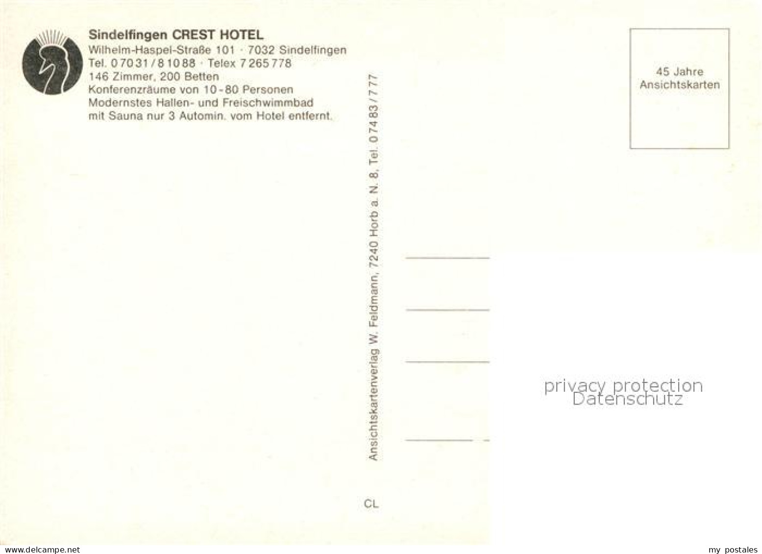 73005104 Sindelfingen Crest Hotel Fliegeraufnahme Schwimmbad Speisesaal Sindelfi - Sindelfingen