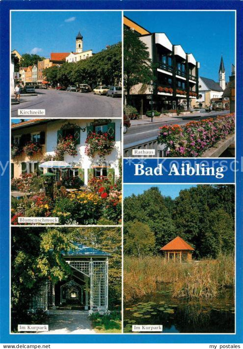 73004028 Bad Aibling Kirchzeile Blumenschmuck Rathaus Im Kurpark Bad Aibling - Bad Aibling