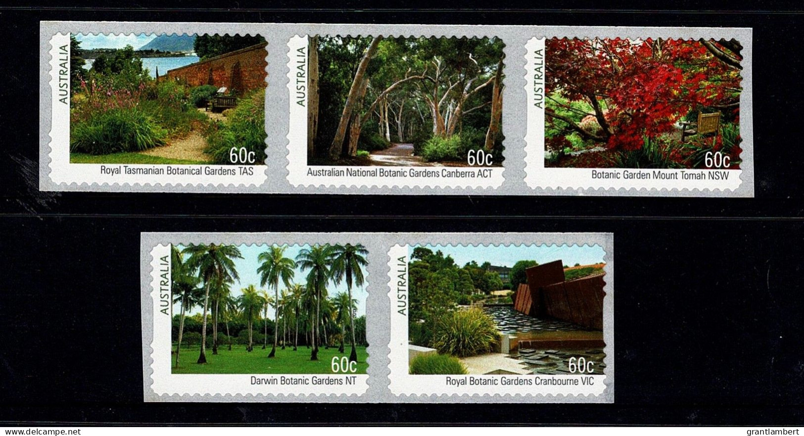 Australia 2013 Botanic Gardens Set Of 5 Self-adhesives MNH - Mint Stamps