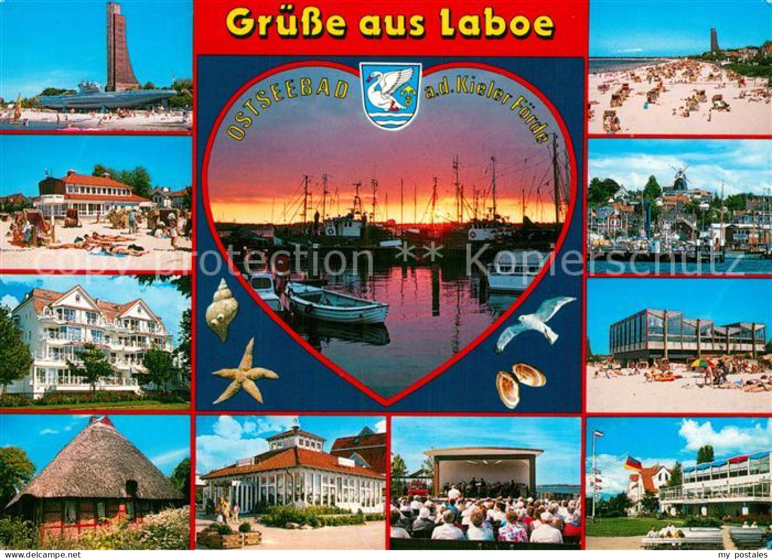 73001100 Laboe Marine Ehrenmal Strand Hafen Kurkonzert Reethaus Laboe - Laboe