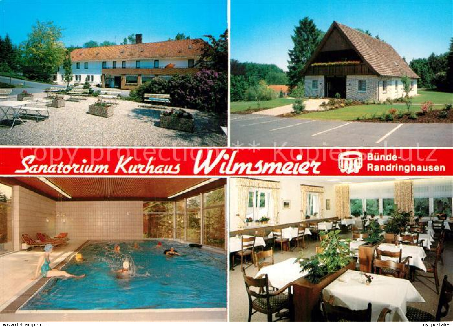 73000956 Randringhausen Bad Sanatorium Kurhaus Wilsmeier Hallenbad Speisesaal Te - Bünde