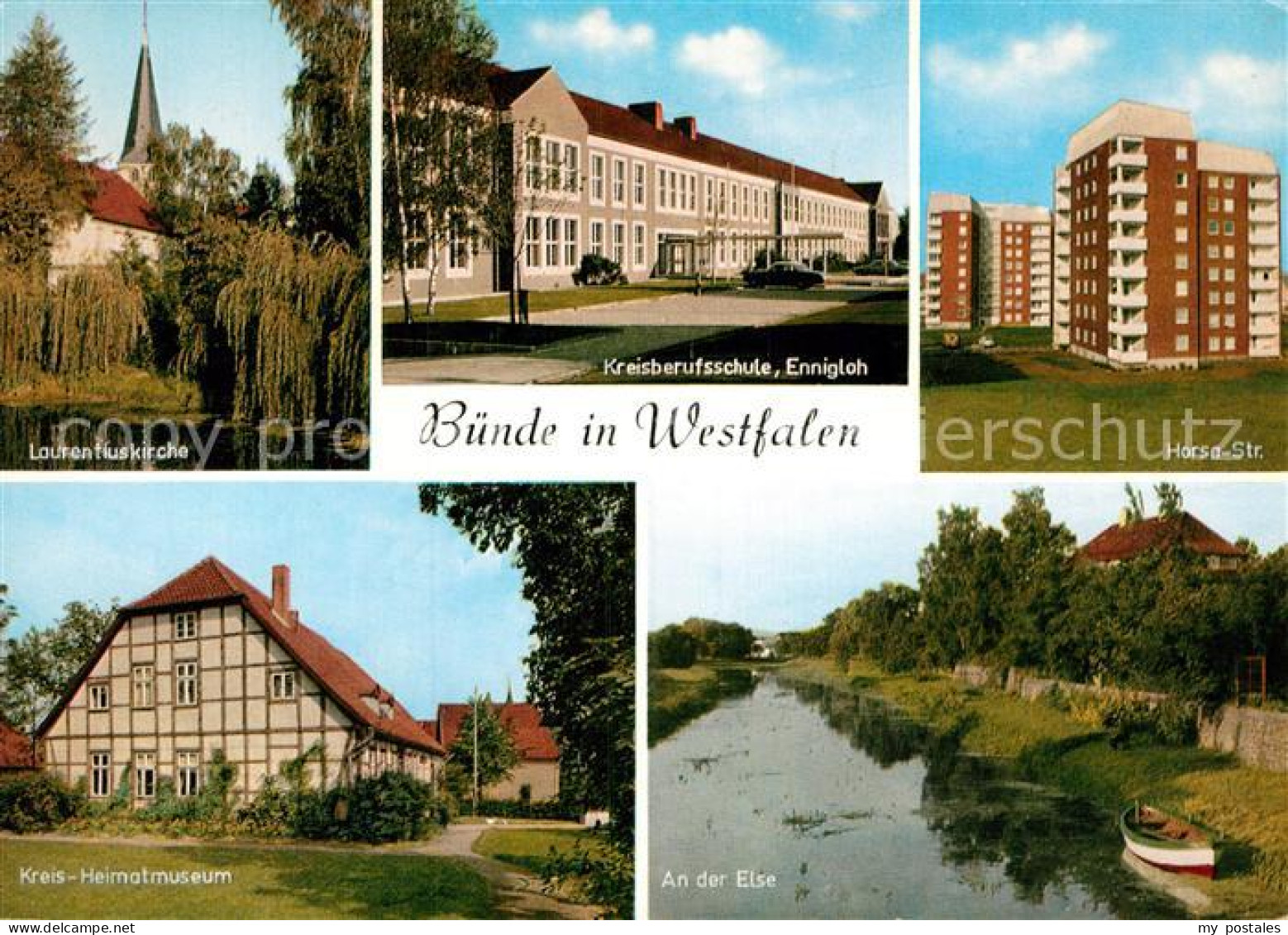 73000946 Buende Westfalen Horsa Strasse Kreisberufsschule Ennigloh Laurentiuskir - Bünde