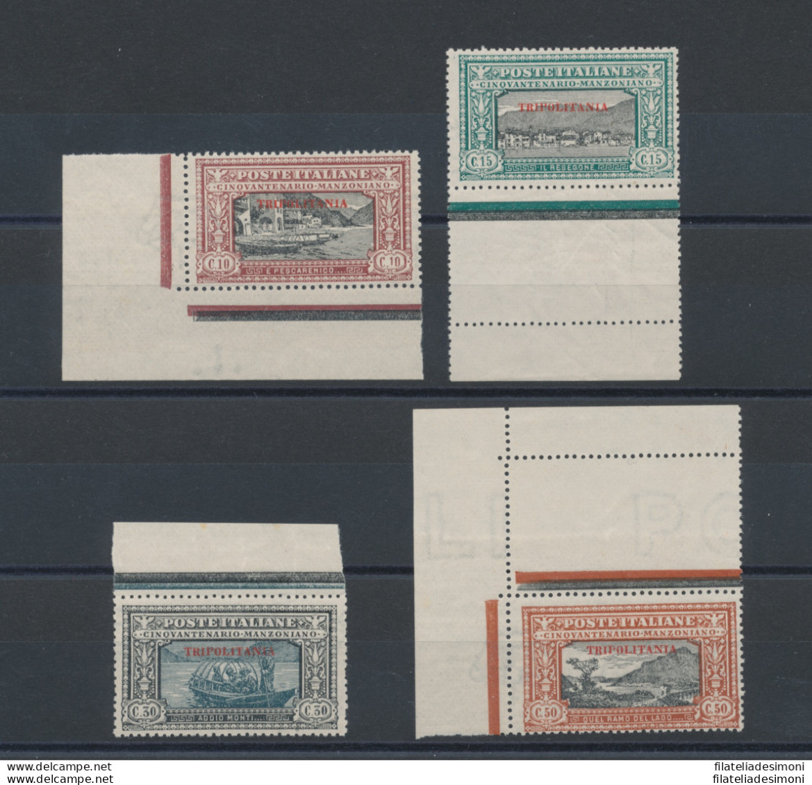 1924 TRIPOLITANIA, Manzoni Serietta , N° 11/14 , 4 Valori , MNH** Angoli E Bord - Tripolitania