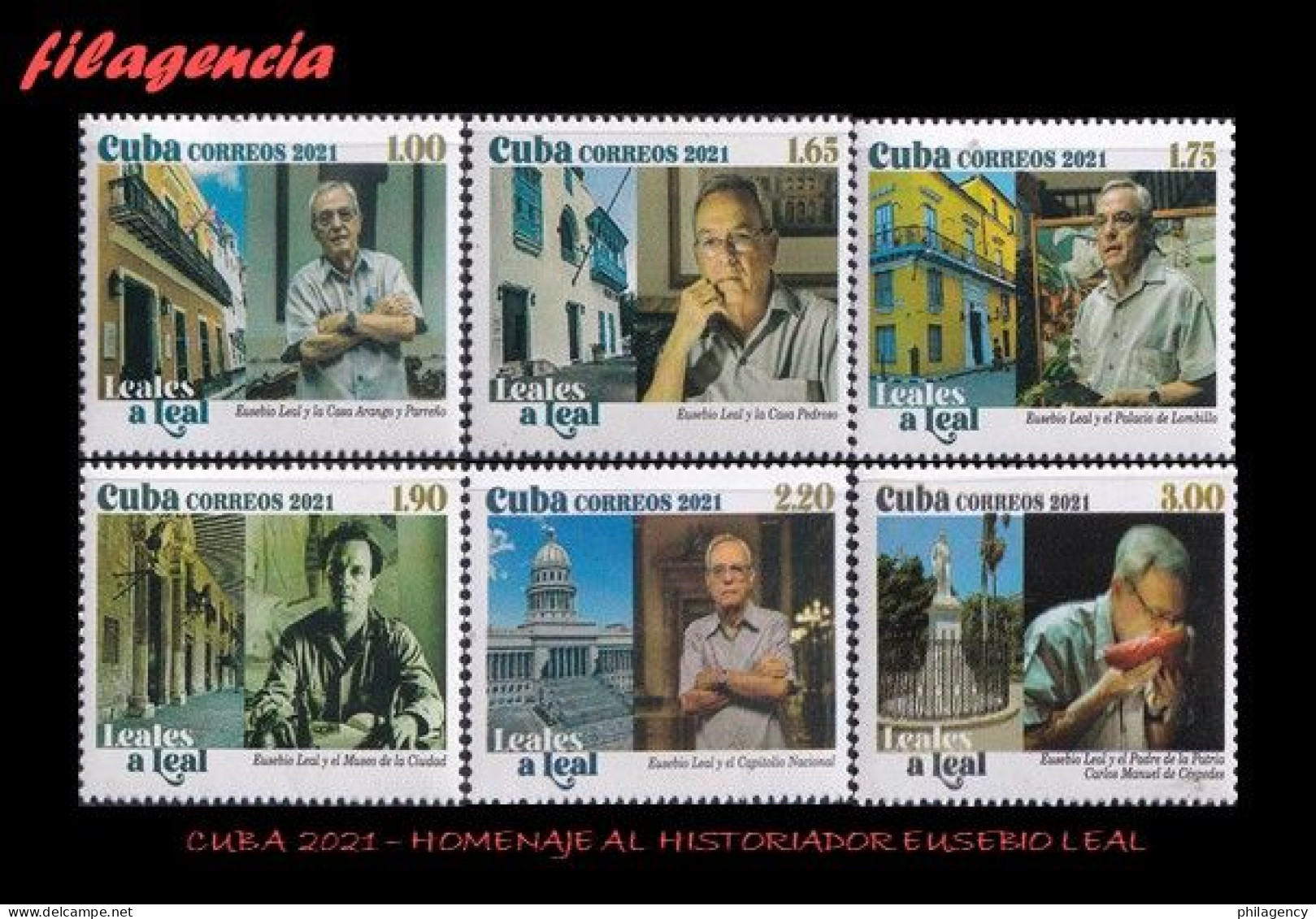 CUBA MINT. 2021-15 HOMENAJE AL HISTORIADOR DE LA CIUDAD DE LA HABANA EUSEBIO LEAL SPENGLER - Unused Stamps