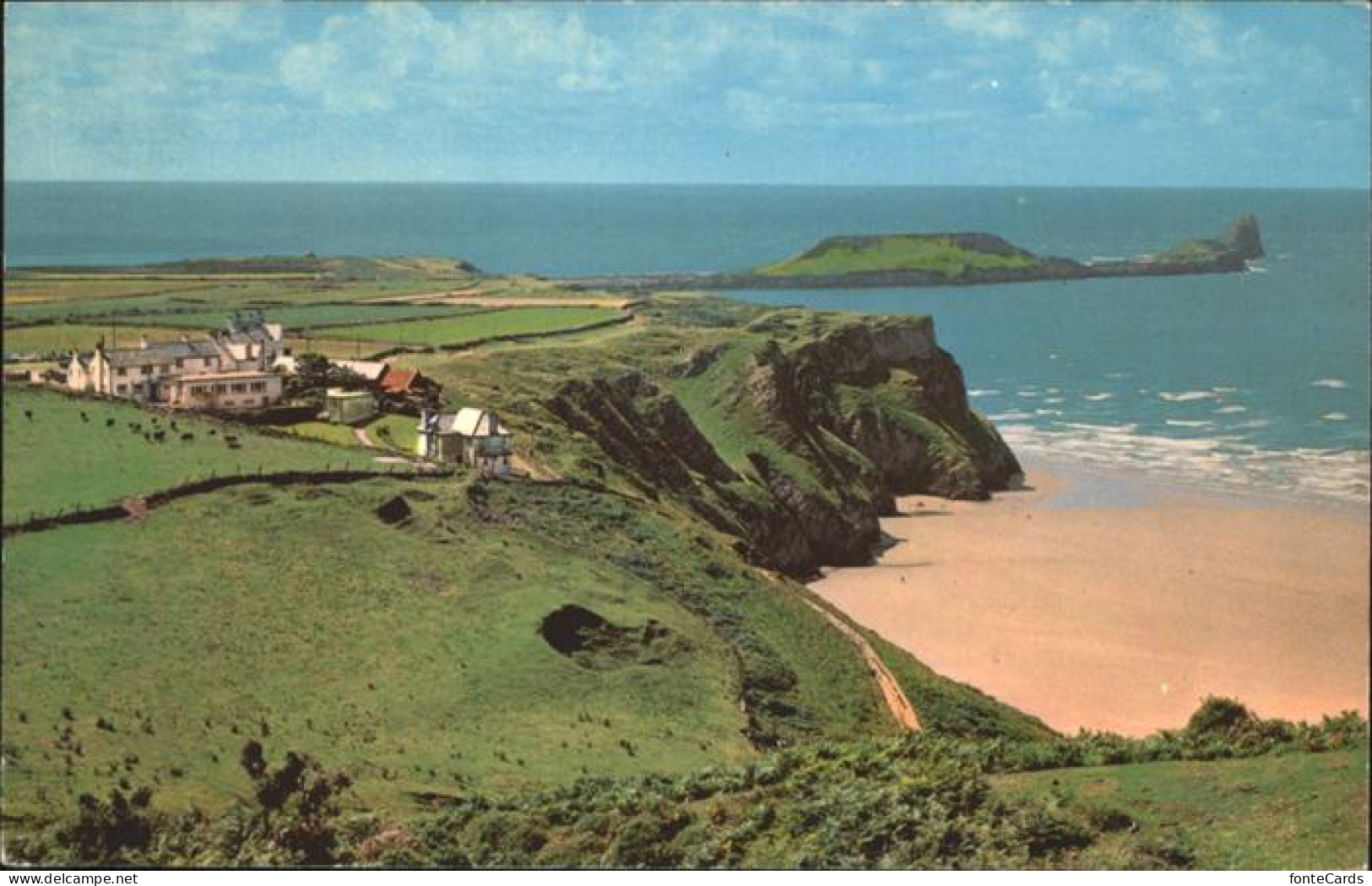 71048389 Gower_United States Rhossili Bay Worms Head - Autres & Non Classés