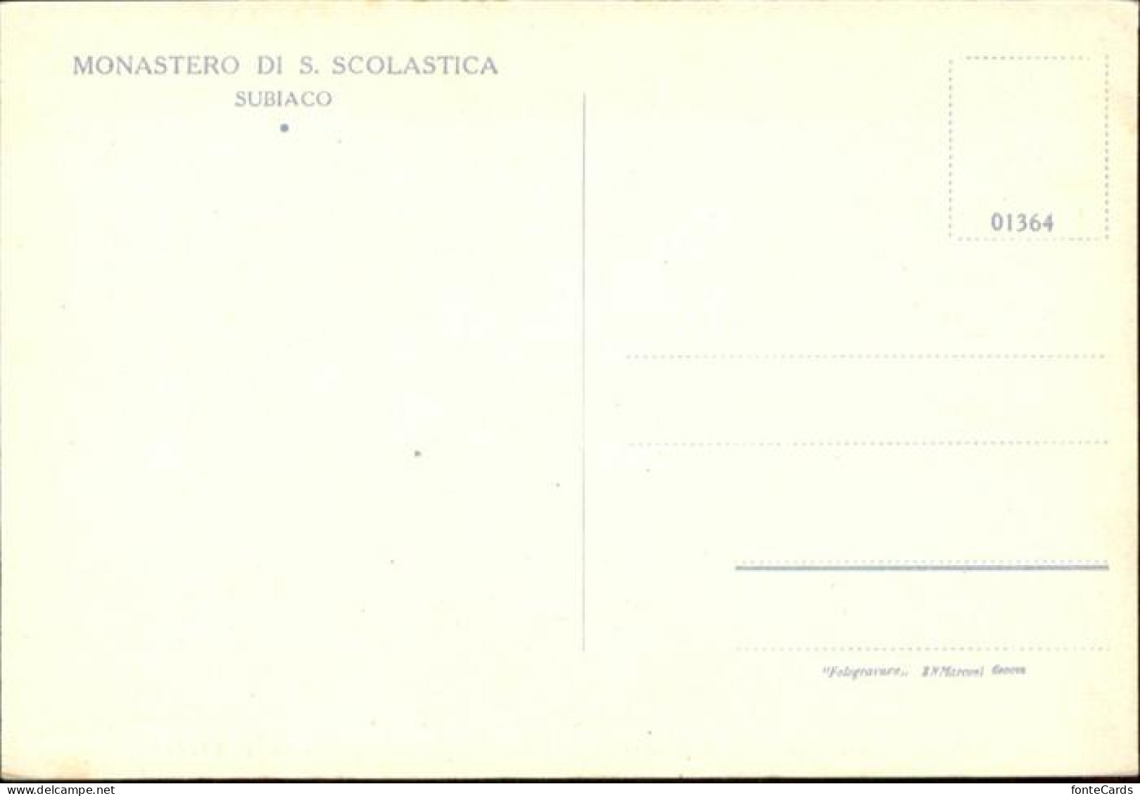 71020167 Subiaco Monastero Di S. Scolastica - Otros & Sin Clasificación