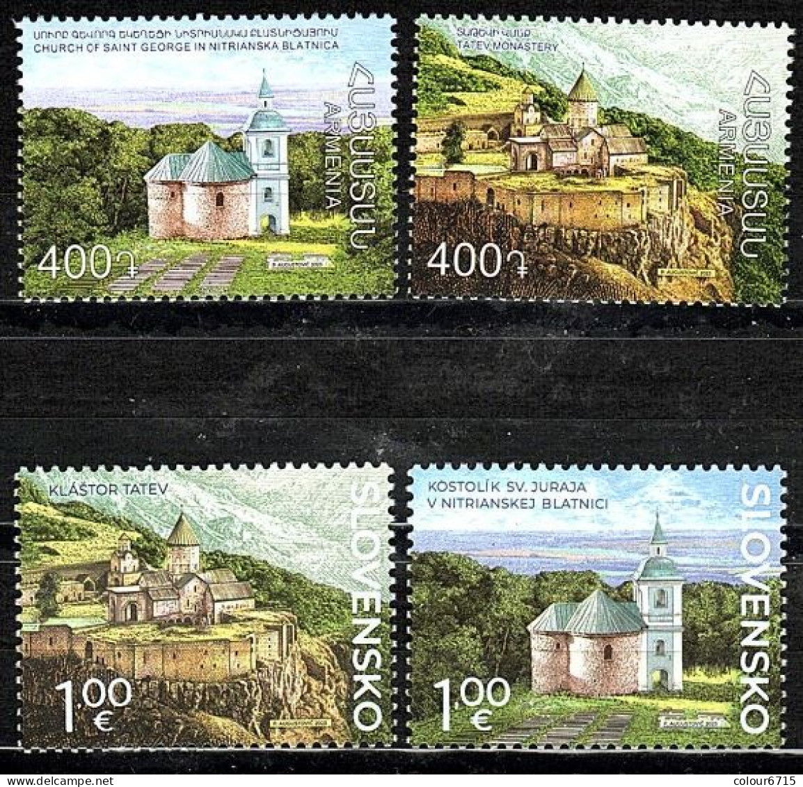 Slovakia/Armenia 2023 Joint Issue - Slov Tatev Monastery Stamps 4v MNH - Unused Stamps