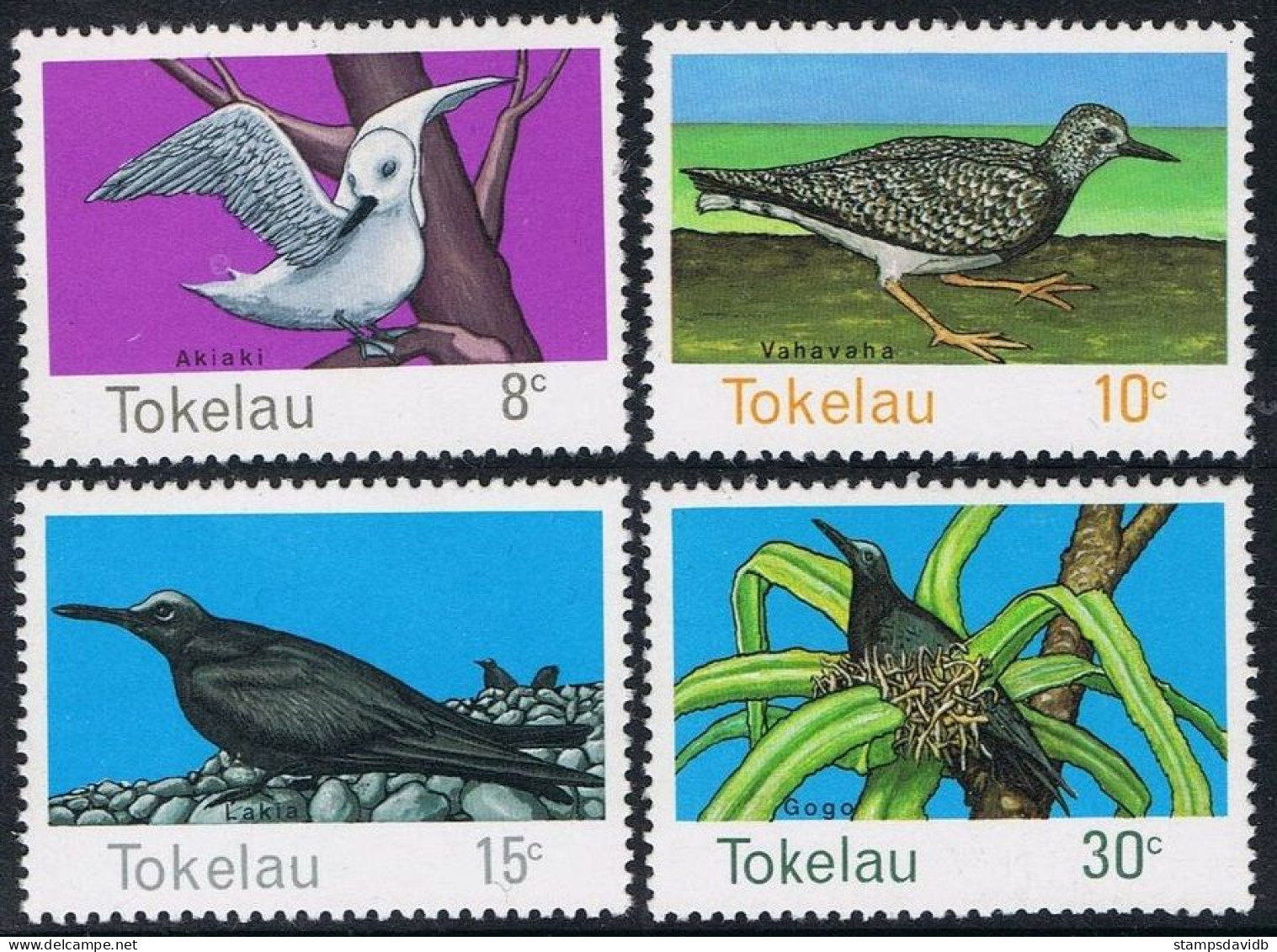 1977 Tokelau 50-53 Birds 4,50 € - Albatros & Stormvogels