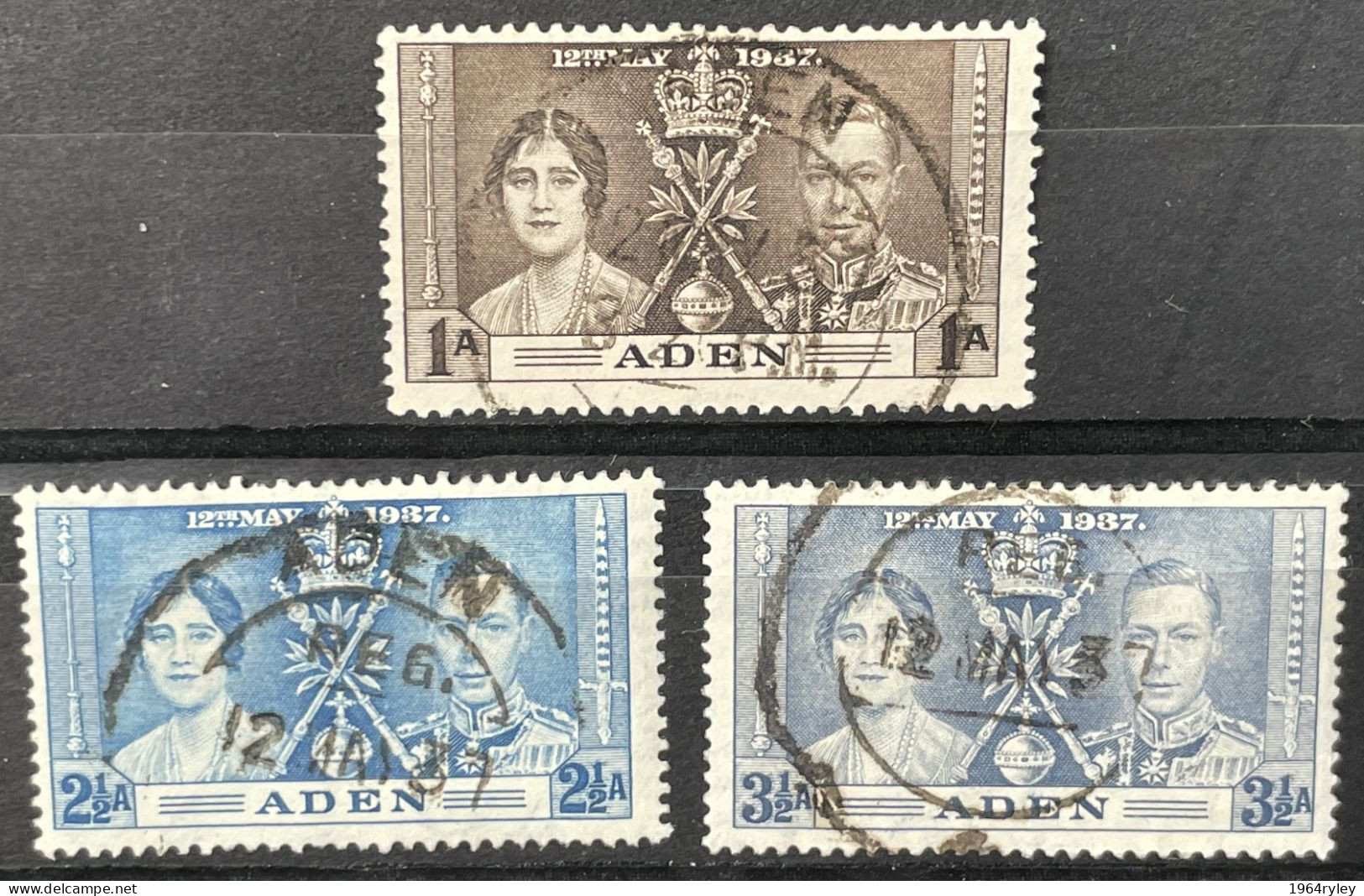 ADEN - (0)  - 1937 CORONATION ISSUE - # 13/15 - Aden (1854-1963)