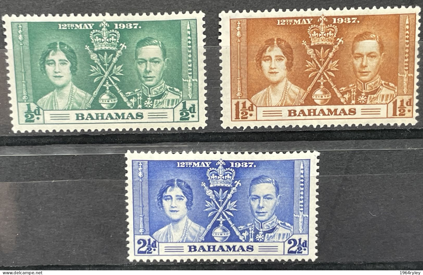 BAHAMAS - MH*  - 1937 CORONATION ISSUE - # 146/148 - 1859-1963 Colonie Britannique