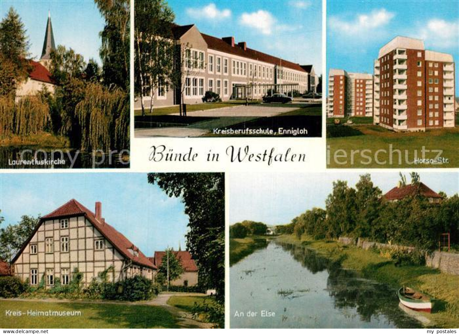 73000939 Buende Westfalen Horsa Strasse Kreisberufsschule Ennigloh Laurntiuskirc - Bünde