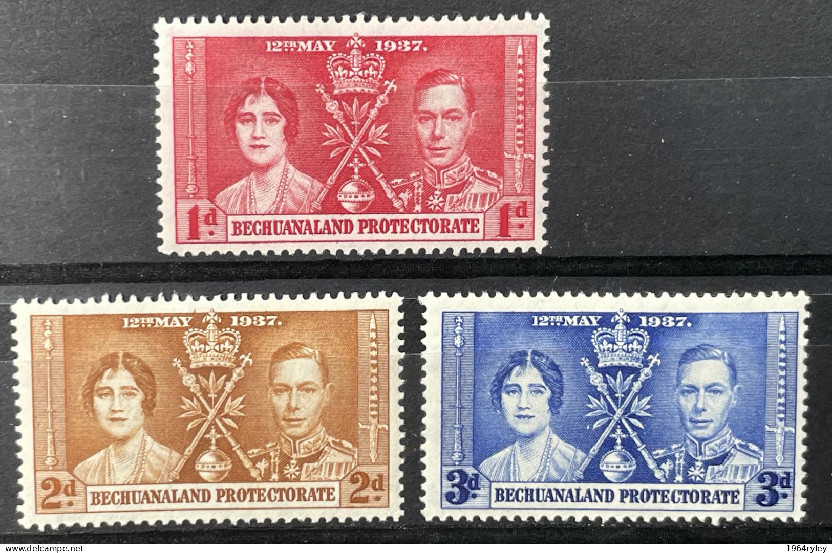 BECHUANALAND - MH*  - 1937 CORONATION ISSUE - # 115/117 - 1885-1964 Bechuanaland Protettorato