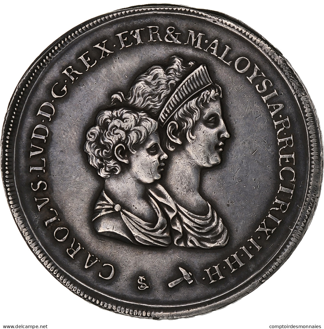 Royaume D'Étrurie, Toscane, Charles Louis, 10 Lire, 1803, Florence, Argent, SUP - Toscane