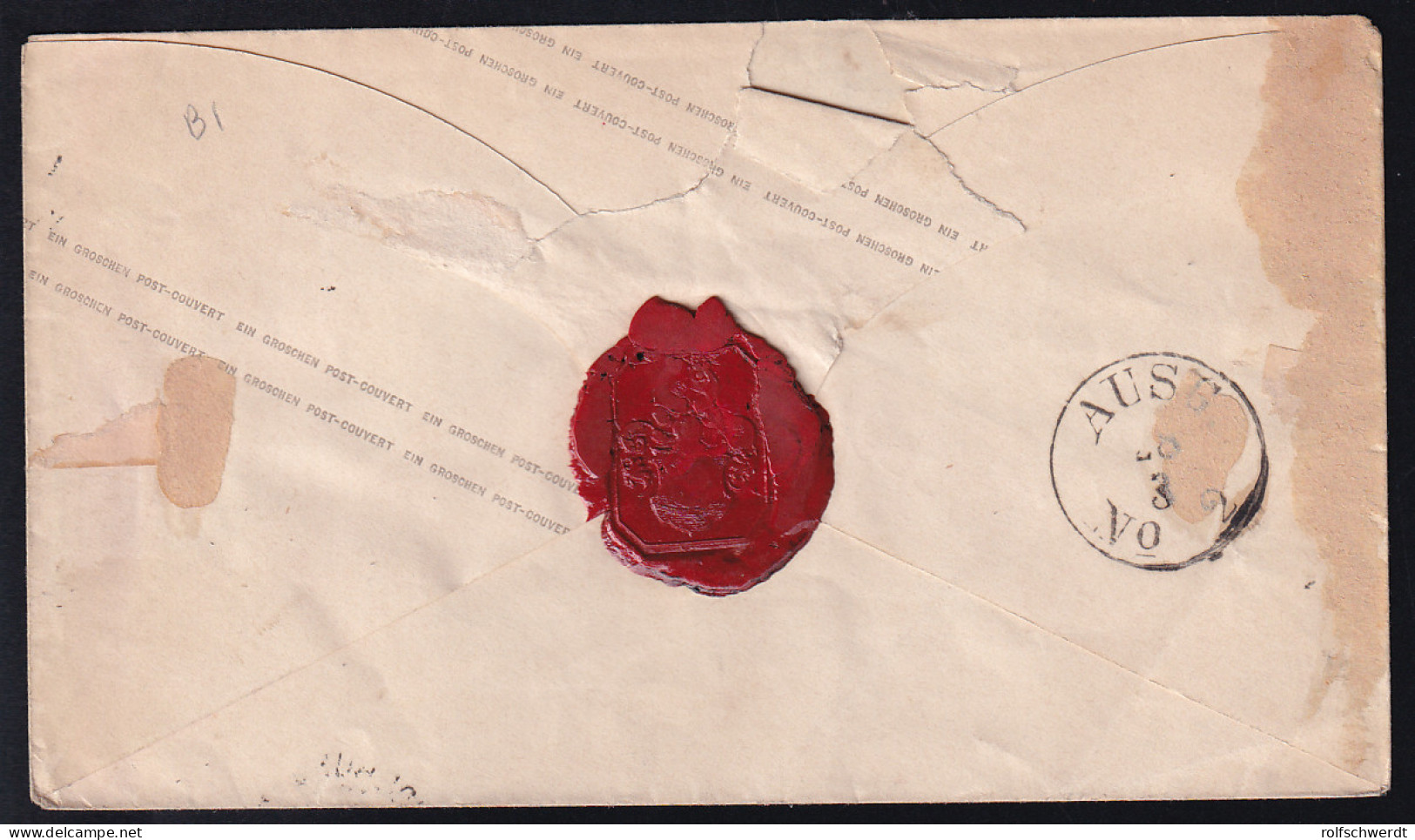 Ziffer 1 Gr. Mit K1 MAGDEBURG.BHF. 27.3.70 An Frau Baronin Von Kahlen,  - Postal  Stationery