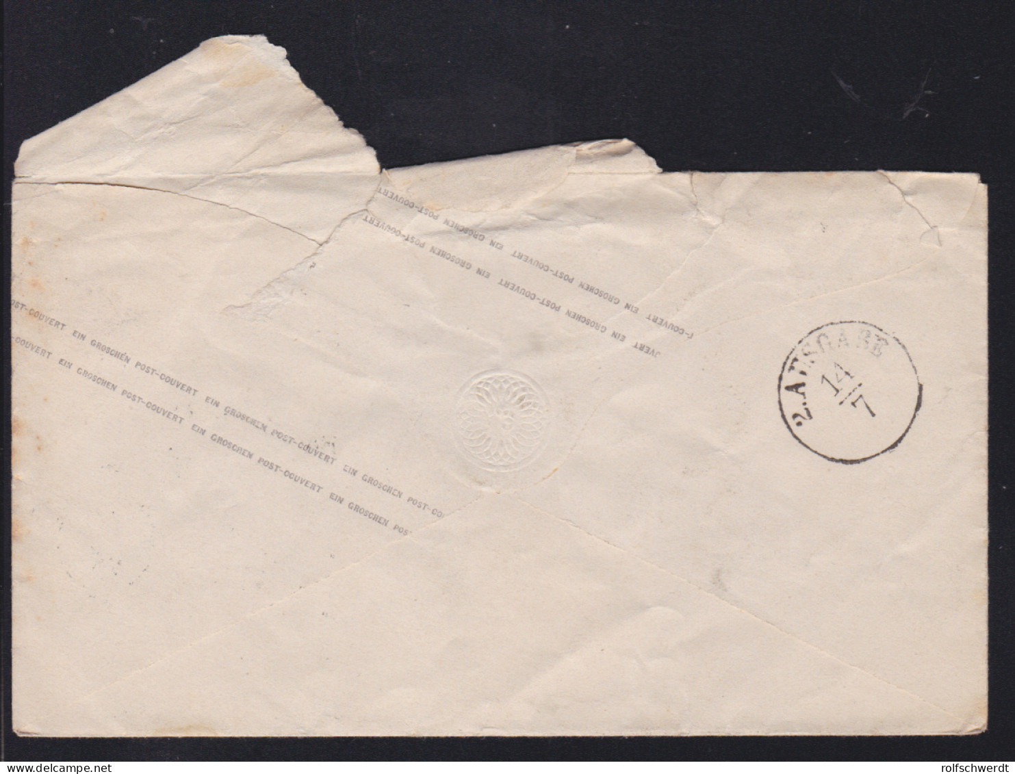 Ziffer 1 Gr. Mit K2 DRESDEN 14 JUL 70 Nach Oberlössnitz, Brief Rauh Geöffnet - Postal  Stationery