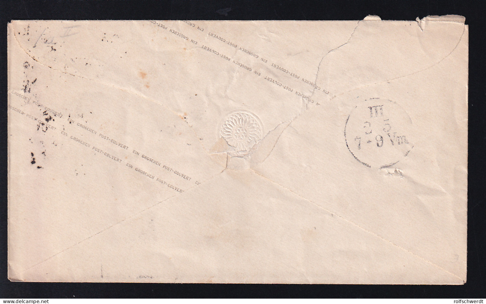 Ziffer 1 Gr. Mit K1 HAMBURG I.A. 1.5.69 Nach Berlin, Brief Vs Riss - Postal  Stationery