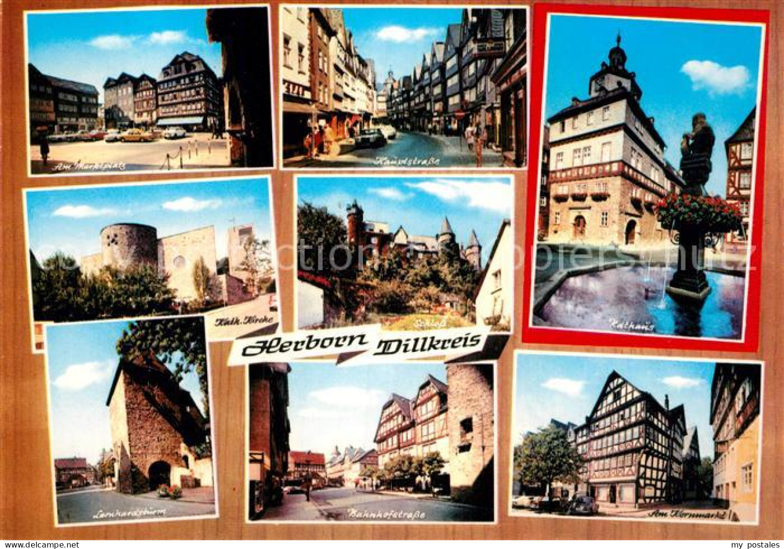 72991303 Herborn Hessen Marktplatz Hauptstrasse Turm Leonhardsturm Bahnofstr Sch - Herborn