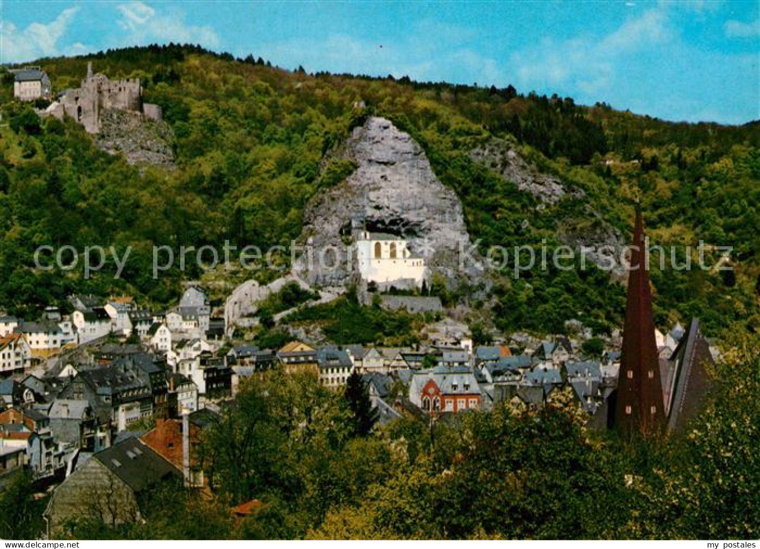 72990493 Idar-Oberstein Stadtbild Mit Felsenkirche Edelsteinstadt Idar-Oberstein - Idar Oberstein