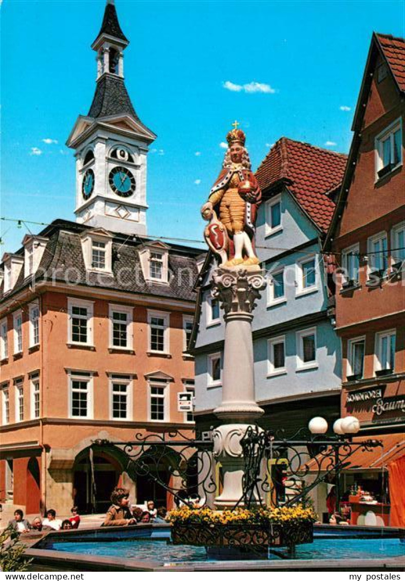 72989836 Aalen Innenstadt Marktbrunnen Mit Kaiser Josef I Und Altem Rathaus Aale - Aalen