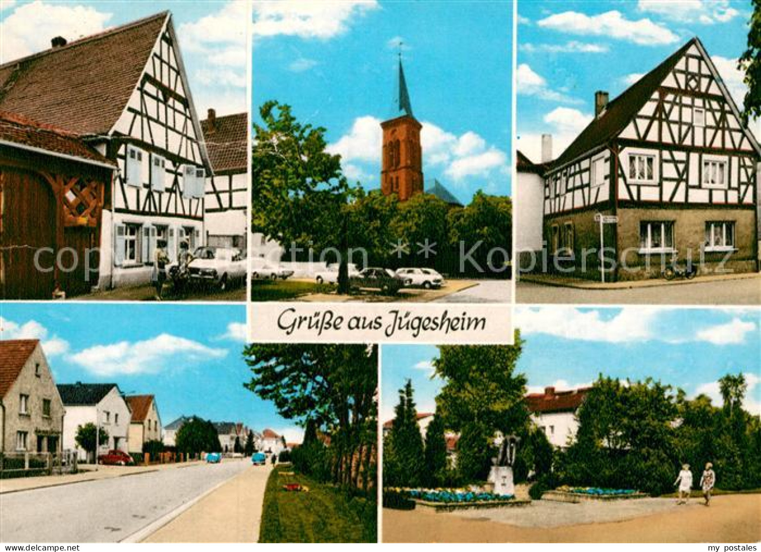 72987944 Juegesheim Fachwerkhaeuser Kirche Strassenpartie Denkmal Juegesheim - Rodgau