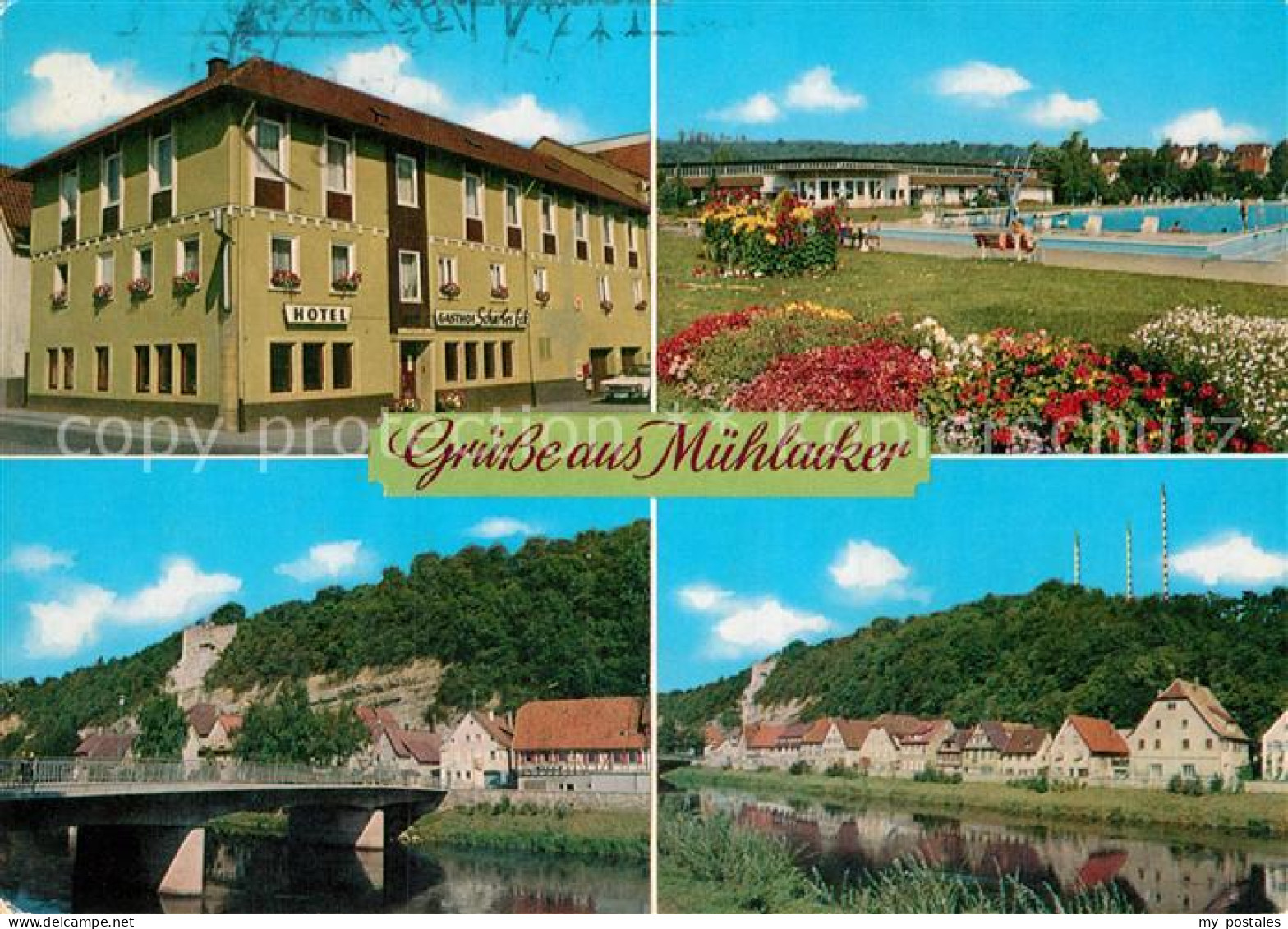 72987941 Muehlacker Hotel Gasthof Scharfes Eck Freibad Partie Am Fluss Muehlacke - Mühlacker