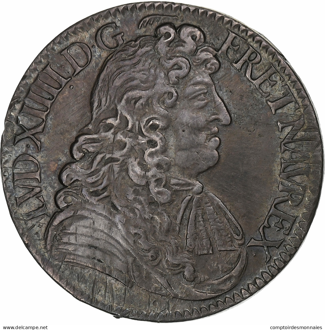 France, Louis XIV, 1/2 Écu à La Cravate, 1681, Paris, Argent, TTB+ - 1643-1715 Lodewijk XIV De Zonnekoning