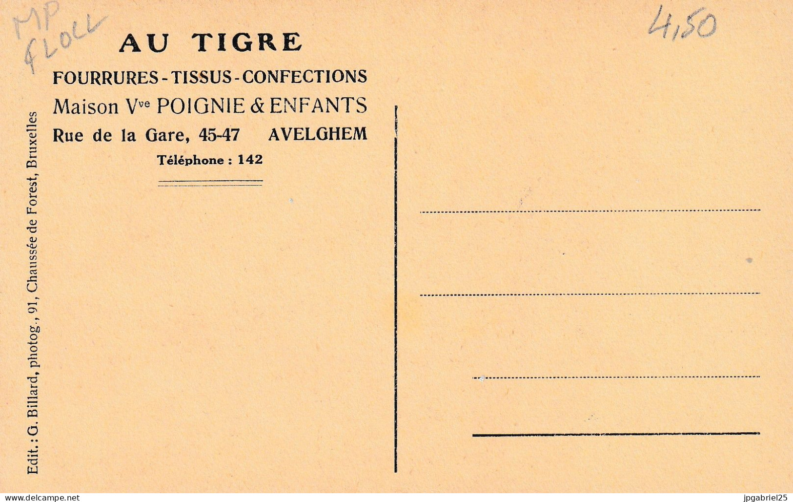 MP Avelghem Au Tigre Rue De La Gare 45-47 - Avelgem