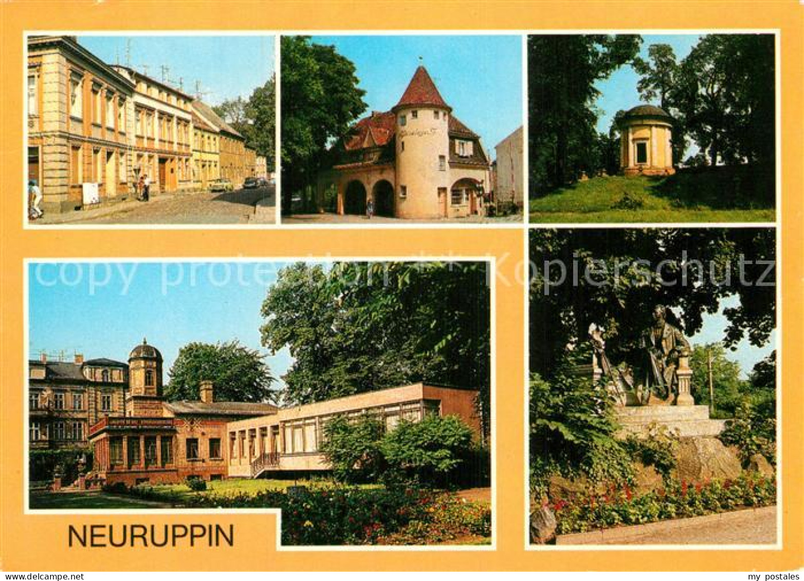 72986479 Neuruppin Rosenstrasse Bahnhof Rheinsberger Tor Knobelsdorfftempel Temp - Neuruppin