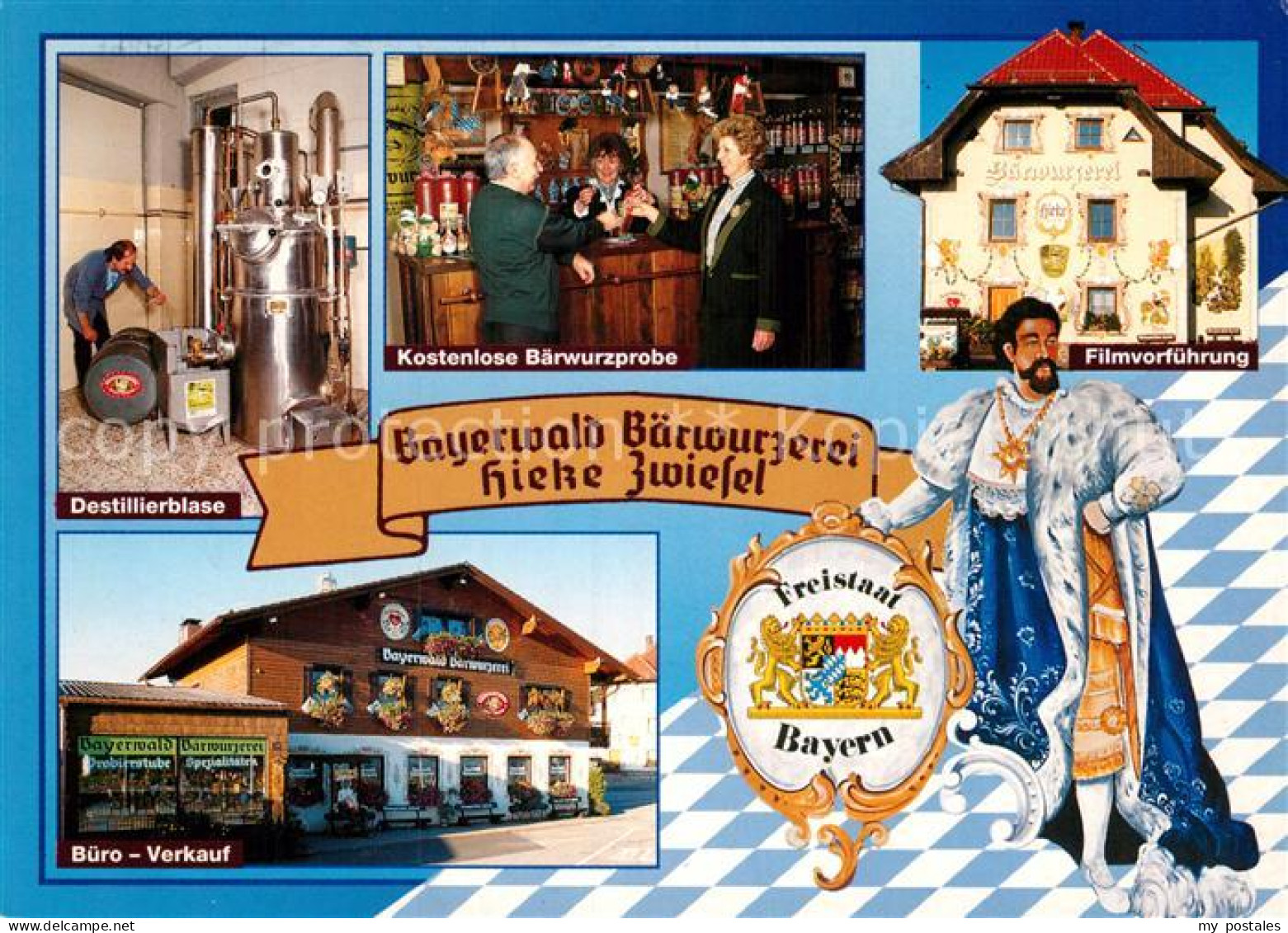 72986111 Zwiesel Niederbayern Bayerwald Baerwurzerei Hieke Wappen Koenig Ludwig  - Zwiesel