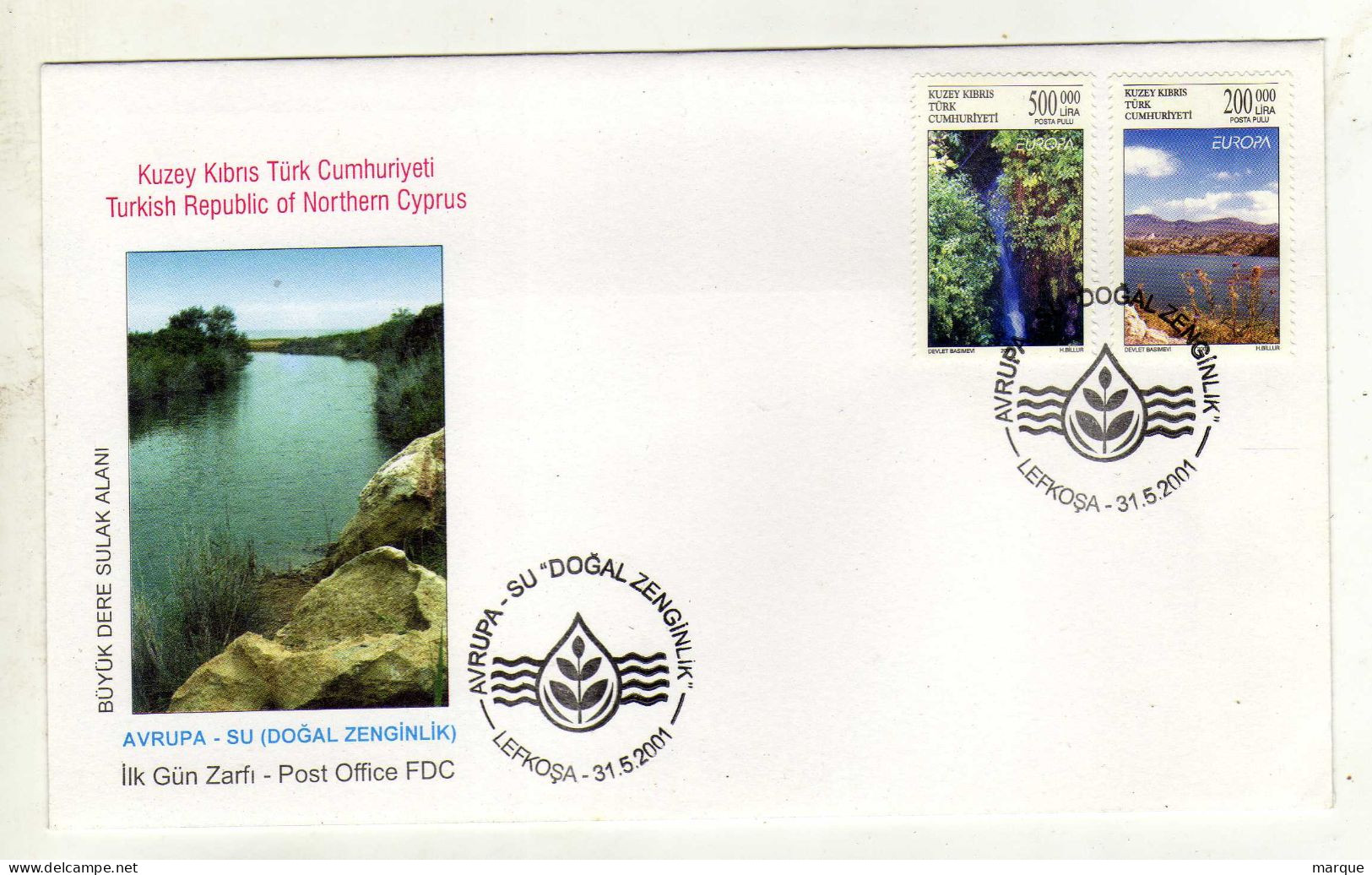 Enveloppe 1er Jour CHYPRE REPUBLIC OH CYPRUS Oblitération LEFKOSA 31/05/2001 - Used Stamps