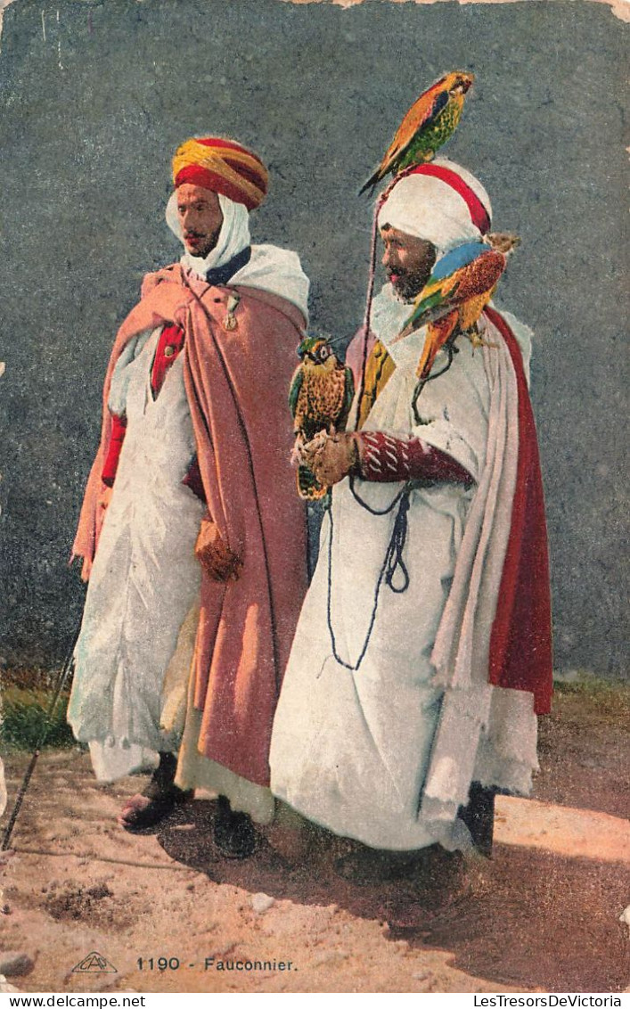 ALGERIE - Homme - Fauconnier - Oiseaux - Turbans - Carte Postale Ancienne - Hommes